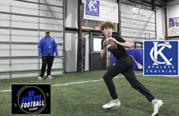 Kansas City Athlete Training offers group Quarterback Training on Monday Nights as part of our Kansas City Football Academy. We know its hard to find quarterback football training for youth and middle school quarterbacks that is affordable yet effective, however we accomplish both via our group Quarterback Football Training here at Kansas City Athlete Training. We also offer advanced 1-on-1 instruction for youth, middle school and high school quarterbacks or athletes looking for more skills training so please contact us if you need more personalized training than what we offer in our group sessions being held at the WeTrainKC Sports Performance Kansas City Athlete Training Athletic Facility in Kansas City Missouri